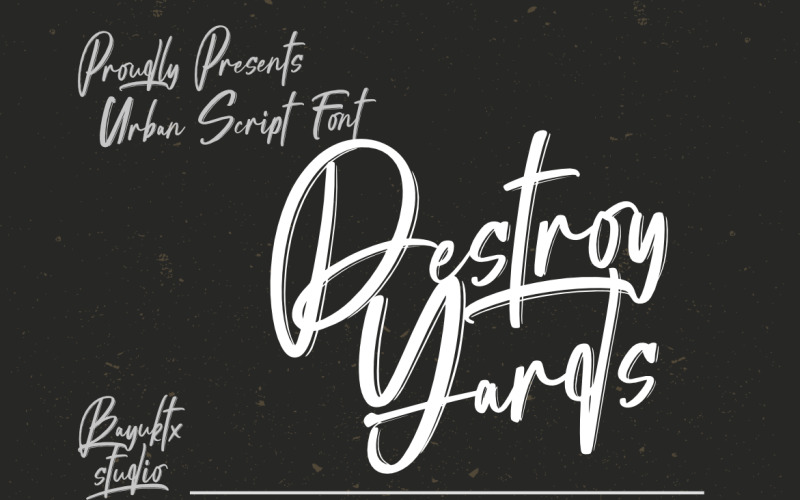 Destroy Yards – czcionka Urban Script