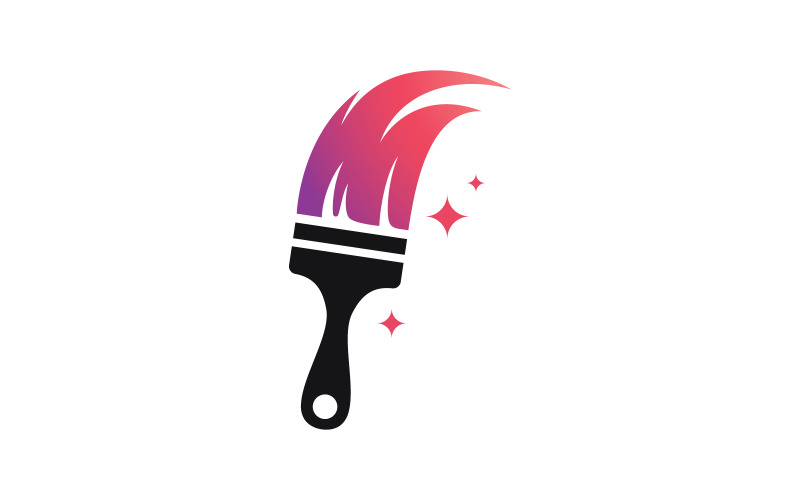 Schilderen gradiënt kleurrijke stijl Vector logo ontwerp V12