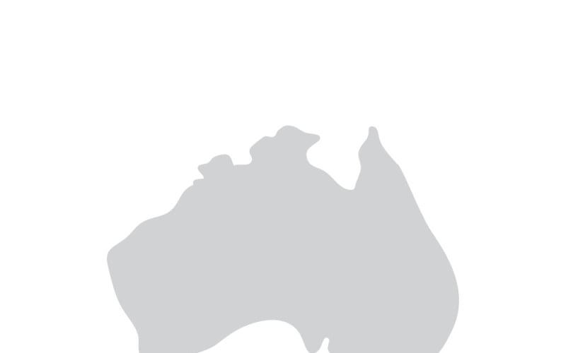 Icône de contour de la carte de l'Australie : silhouette vectorielle de la géographie