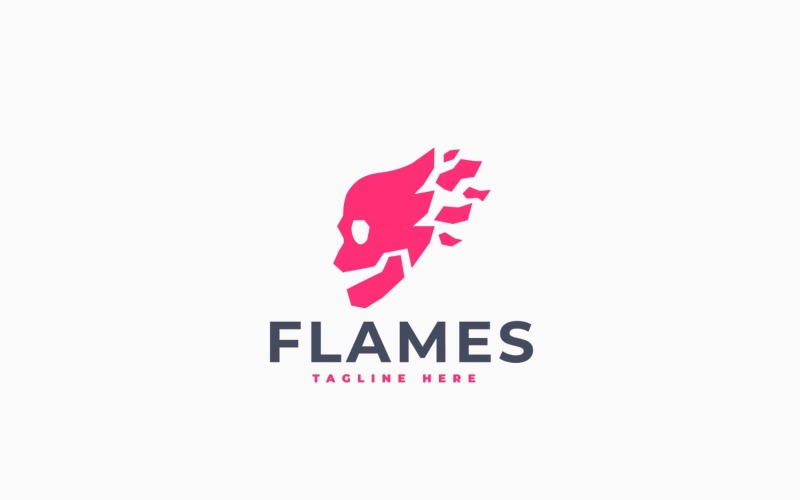 Fire Head Logo Template Design