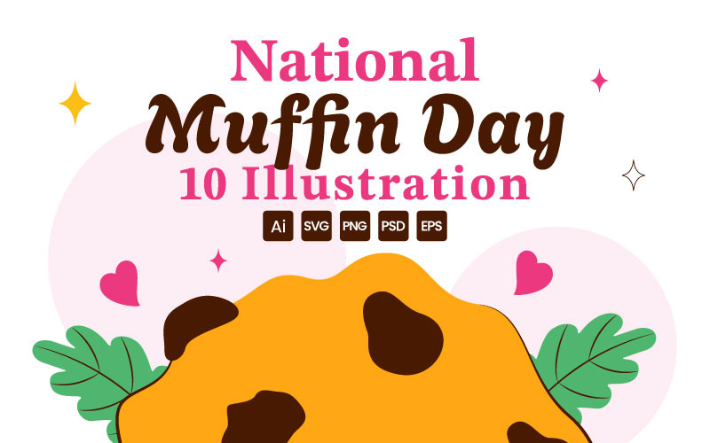 10 illustrationer för den nationella muffinsdagen