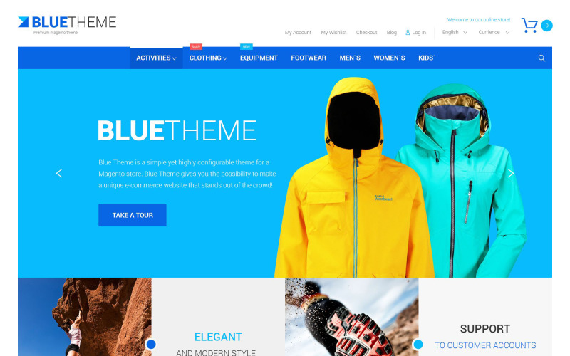 тема blue magento