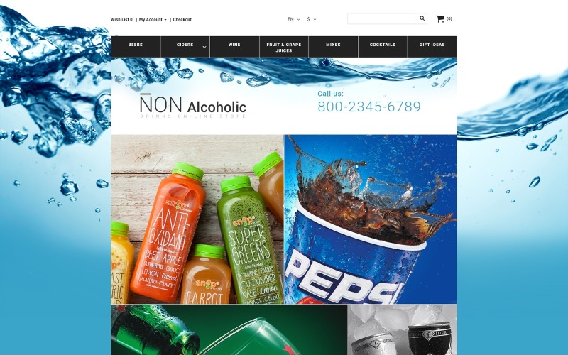 Drink Store OpenCart-sjabloon