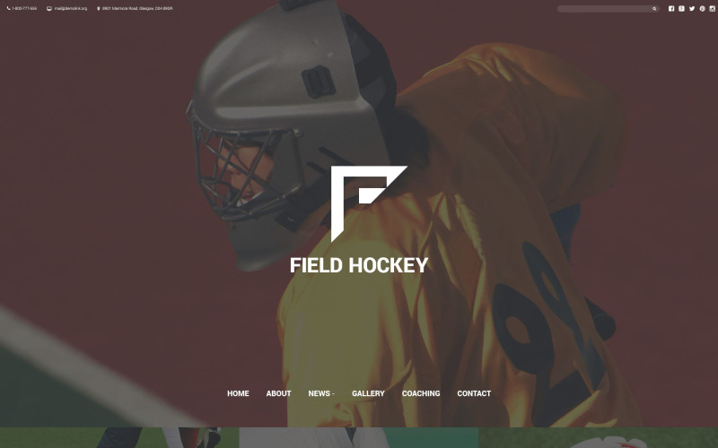 Modèle de site Web de club de hockey sur gazon