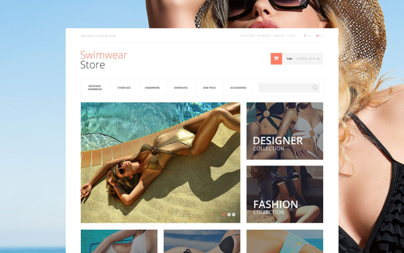 Nádherné téma plavek Magento