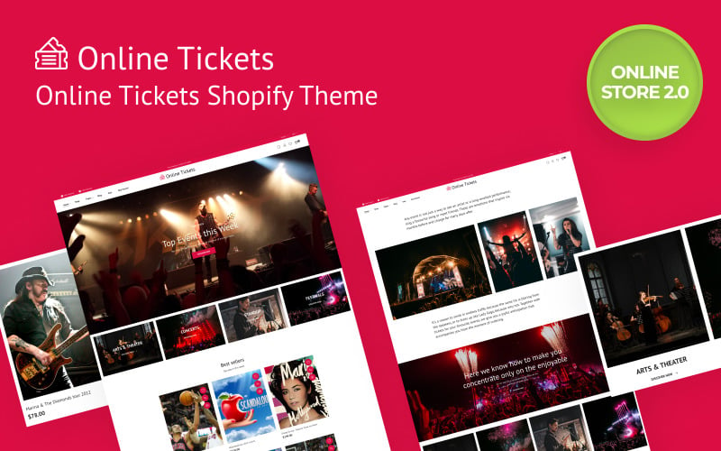 Online tickets Shopify-thema