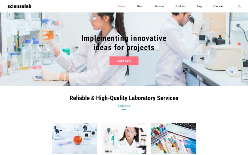 Scienselab - Science Lab schone Joomla-sjabloon