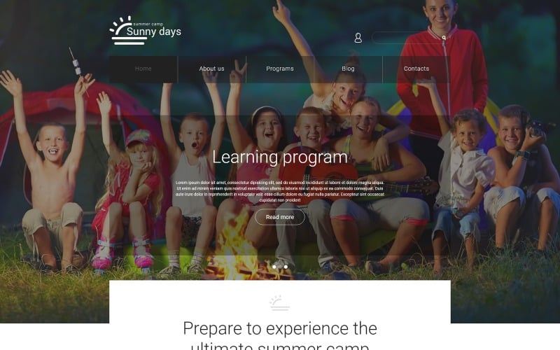 отзывчивый шаблон летнего лагеря joomla