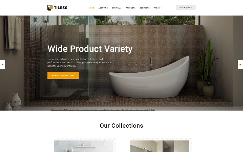 Tiless - Home Decor Mehrseitige kreative HTML-Website-Vorlage