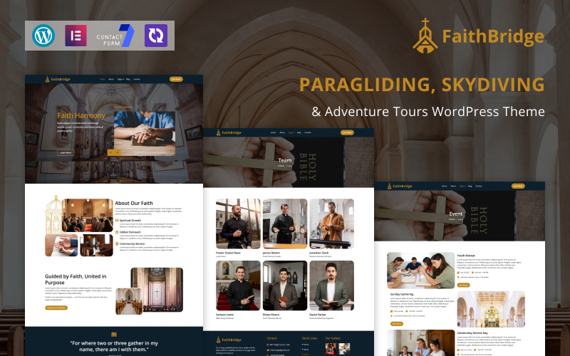 FaithBridge – WordPress šablona pro církve, služby a náboženské organizace