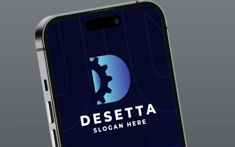 Litera D Logo zaawansowanej technologii