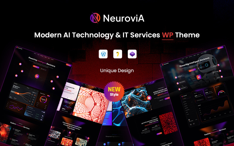 Neurovia – WordPress-thema voor AI-netwerk en technologiebureau