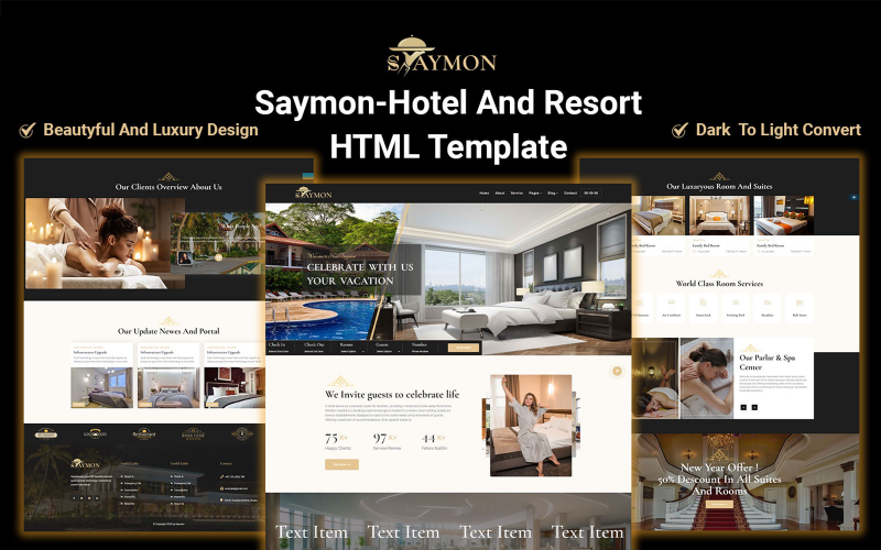 Saymon - Luxe Hotel And Resort HTML-5-mall