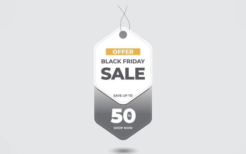 Černý pátek nabídka prodejní tag 50% sleva nabídka