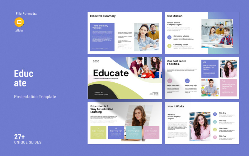 Educate Google Slides-sjabloon