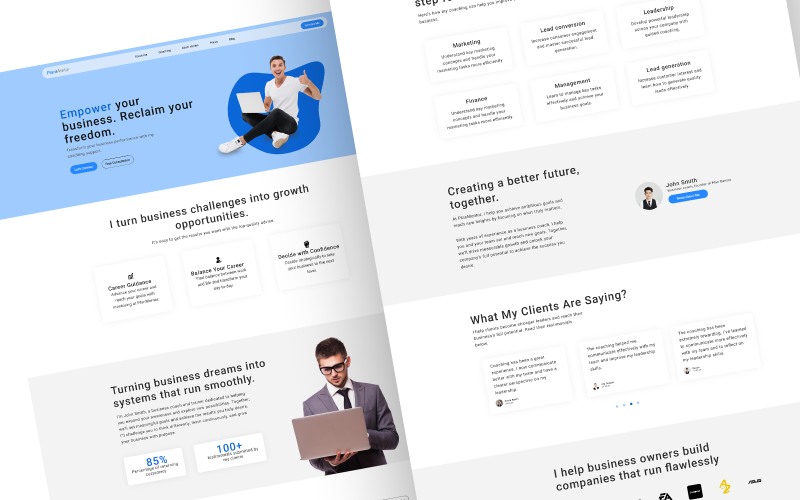 Plan Mentor — целевая страница бизнес-тренера