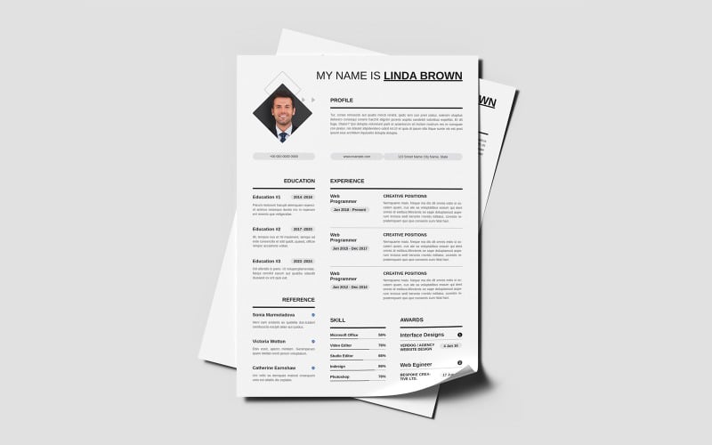 Modello di curriculum professionale | Design moderno del CV