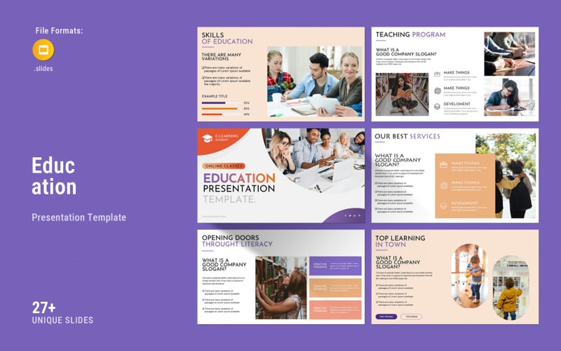 Szablon Google Slides dla edukacji biznesowej