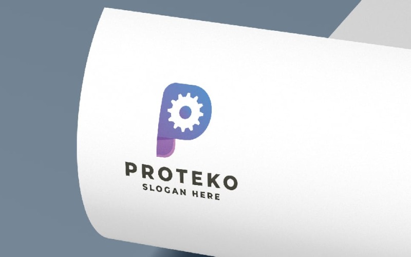 Logo z literą P w procesie precyzji