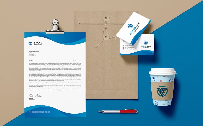 Minimalistische Briefpapiervorlage