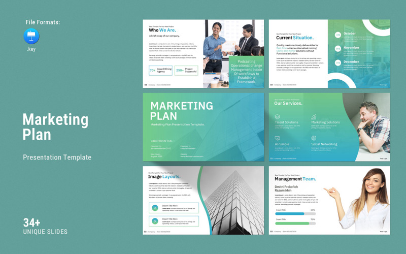Modello di presentazione del piano di marketing digitale