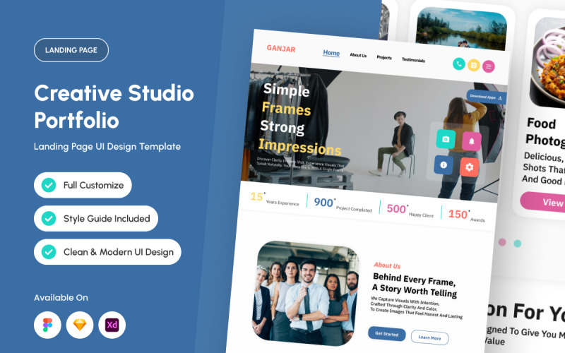 Ganjar创意工作室作品集首页