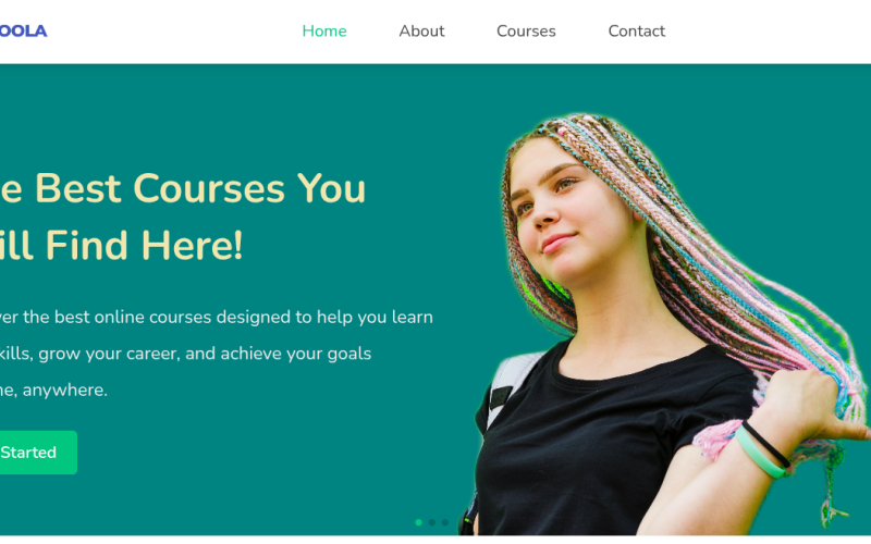 Modello HTML per piattaforma di e-learning