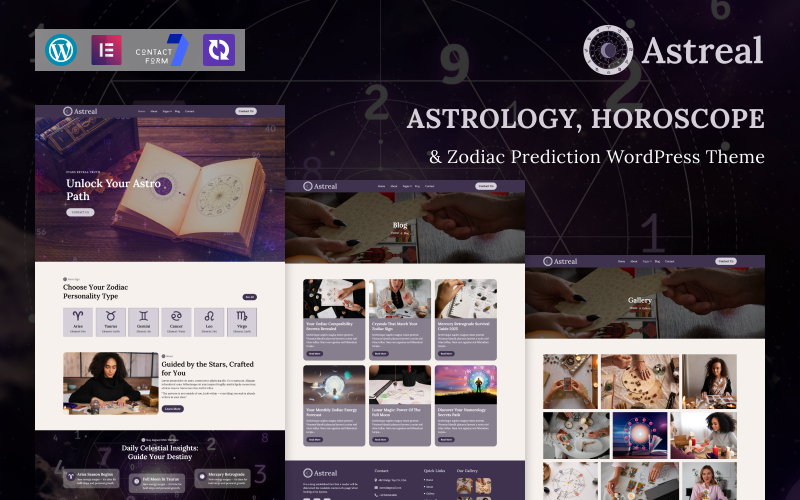 Astreal – Astrologie, Horoscoop & Zodiac Voorspelling WordPress Thema