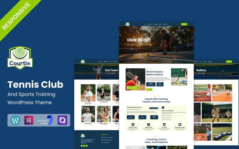Courtix - Tema WordPress per club di tennis e allenamento sportivo
