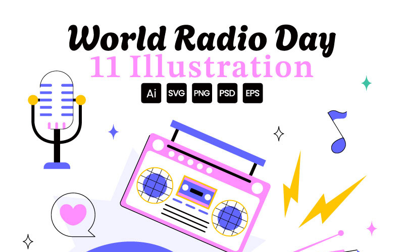 Illustration zum 11. Weltradiotag