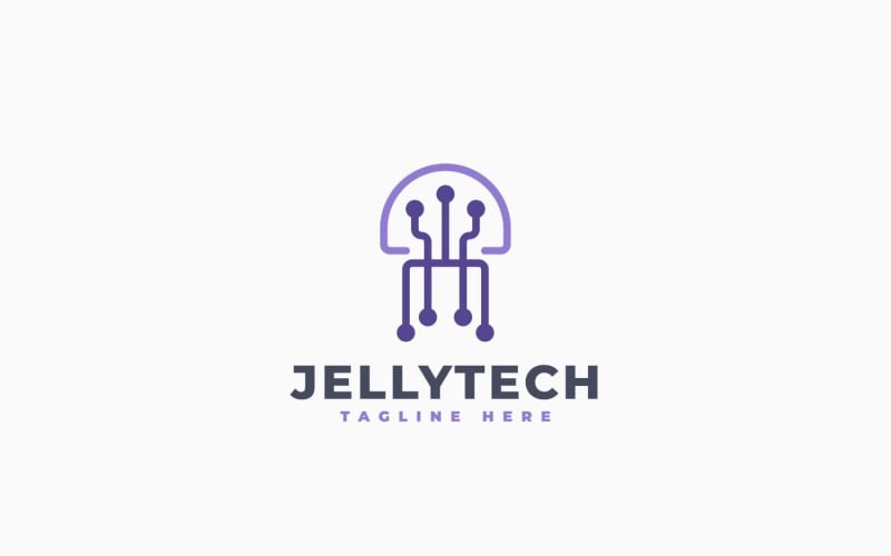 水母科技Logo模板设计