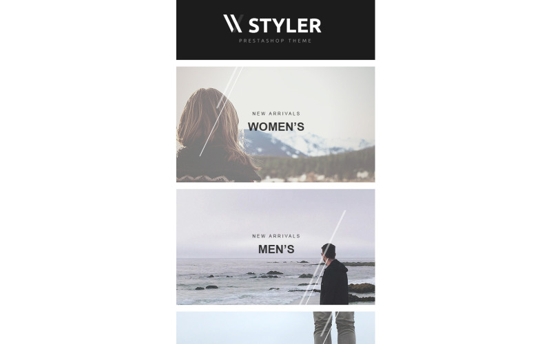 адаптивный шаблон информационного бюллетеня одежды