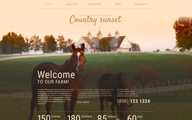 Country Sunset WordPress Theme