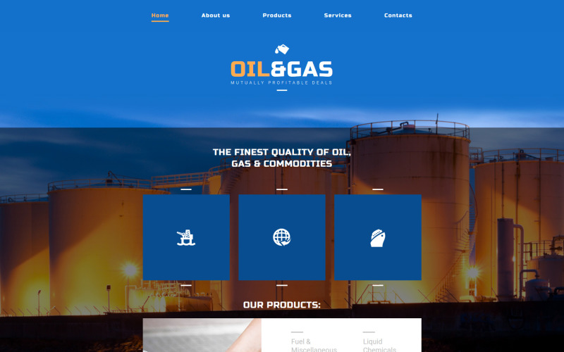 шаблон gas &amp; oil moto cms 3