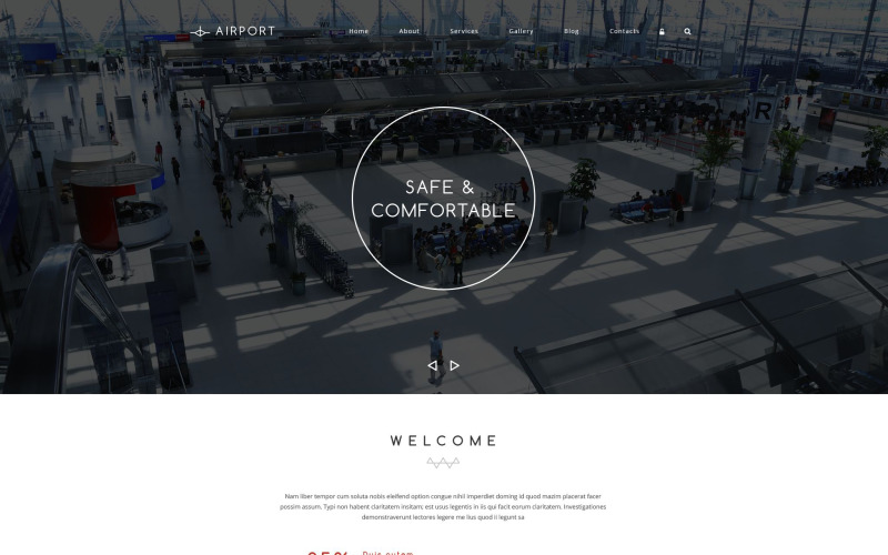 航空公司服务Drupal模板