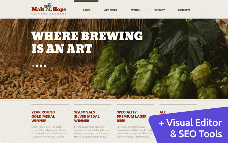пивоварня moto cms 3 шаблон