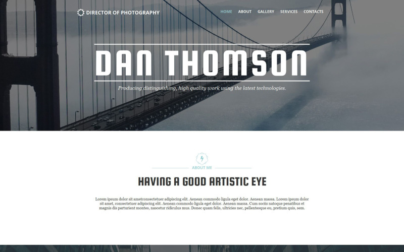 портфолио фотографа moto cms html шаблон