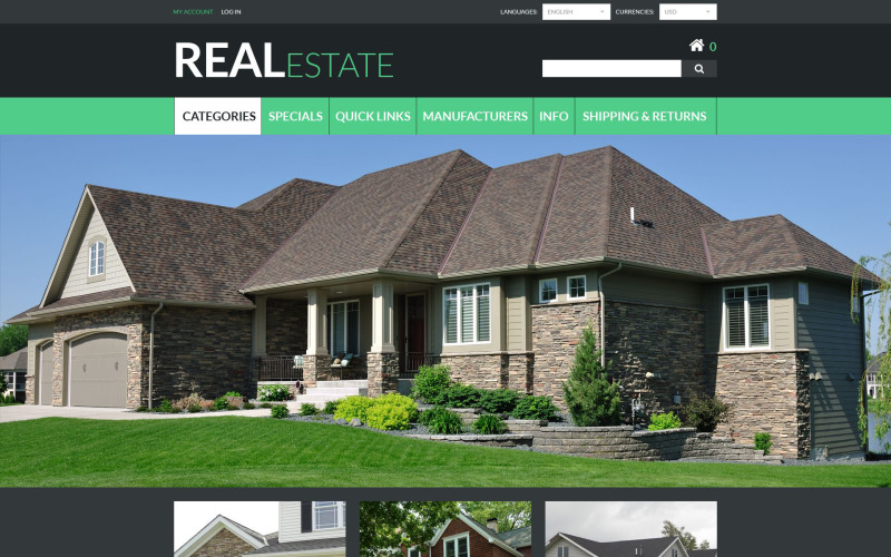 шаблон zencart недвижимости