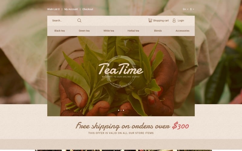 Tea Time OpenCart Template