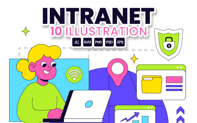 10 illustrationer av intranätteknik