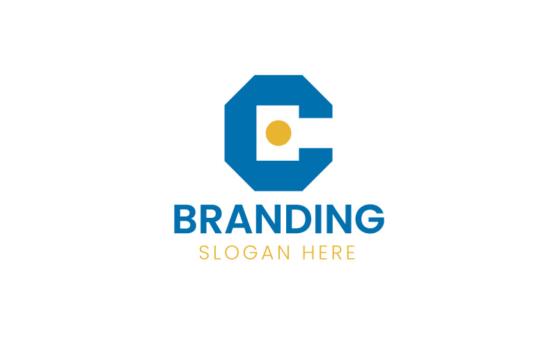 Logo młotka budowlanego z literą C-1081