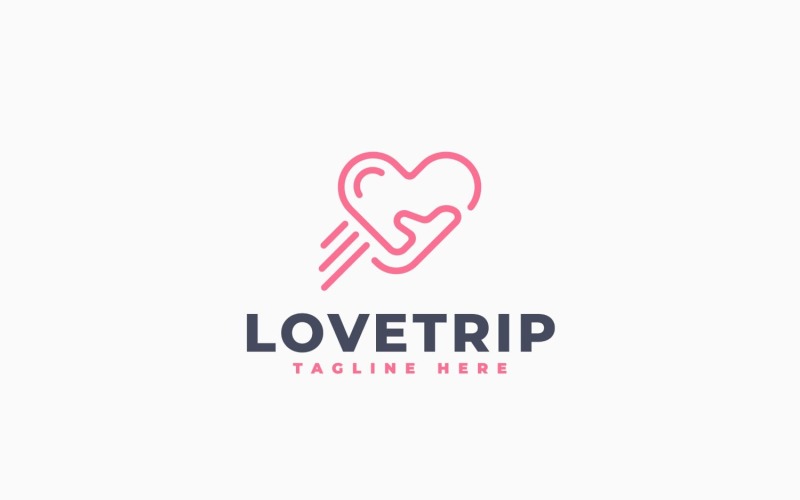 Projekt szablonu logo „Love Trip”