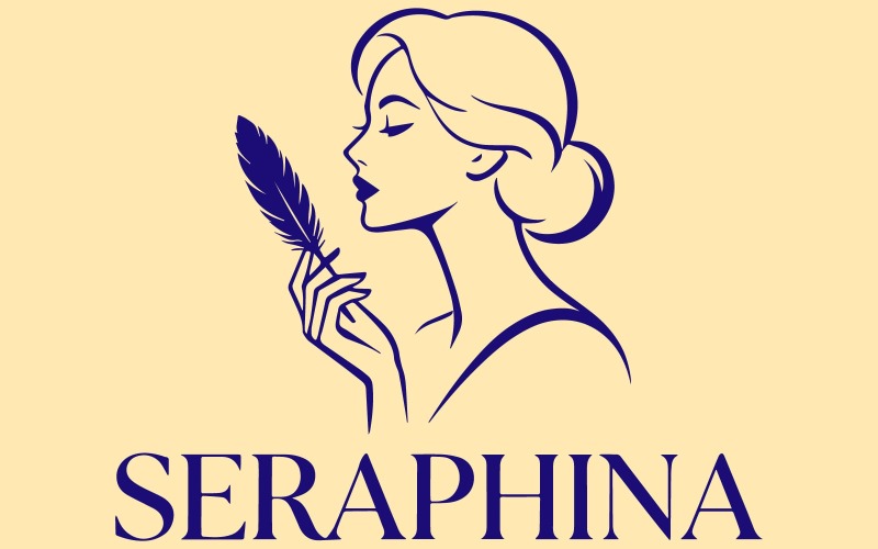 Простой линейный портретный логотип для брендинга