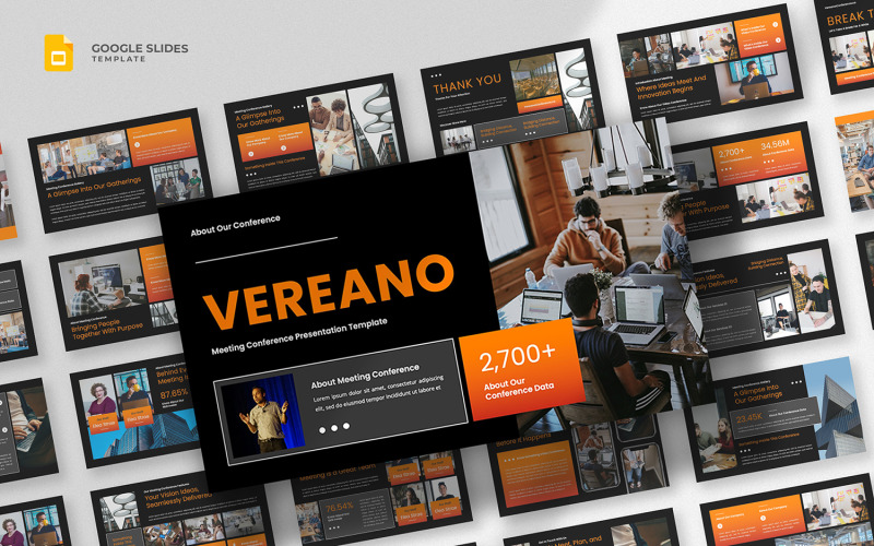Vereano — Шаблон Google Slides для конференции