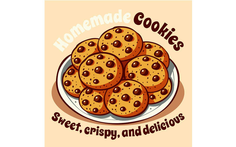 一盘饼干摆放在白色表面上