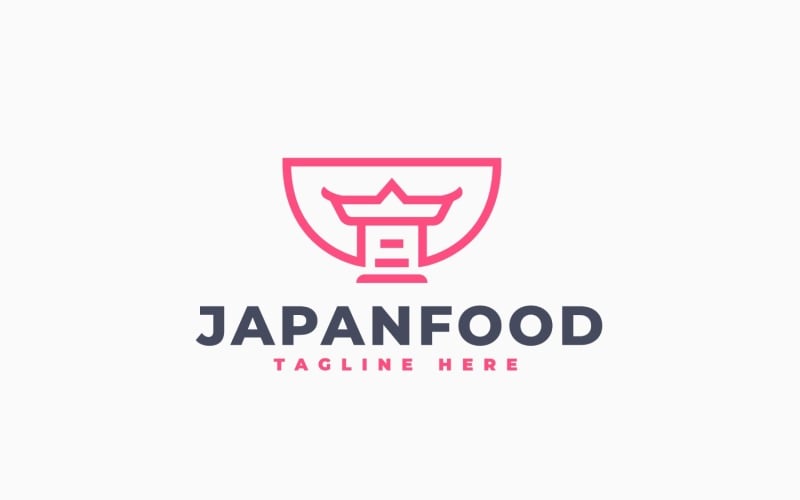 Modèle de logo pour l'alimentation japonaise