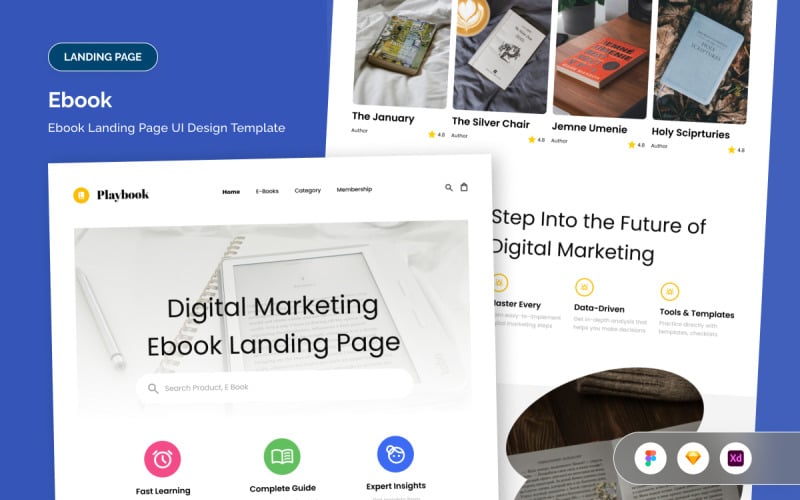Handbok - Landningssida för e-böcker om digital marknadsföring