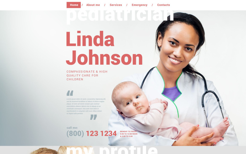 Barnläkare webbplats mall