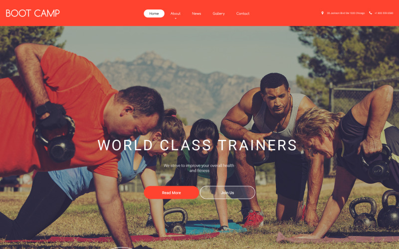 Boot Camp-websitesjabloon