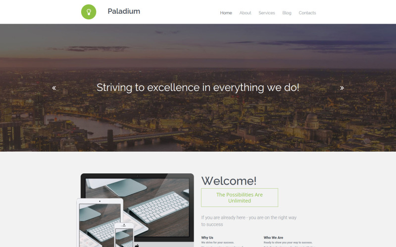 шаблон business &amp; services moto cms 3